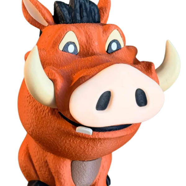 Boneco Pumba do timão e pumba rei leão desenho 14cm Colecionável Decorativo Zona Imaginária