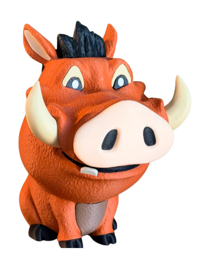 Boneco Pumba do timão e pumba rei leão desenho 14cm Colecionável Decorativo Zona Imaginária